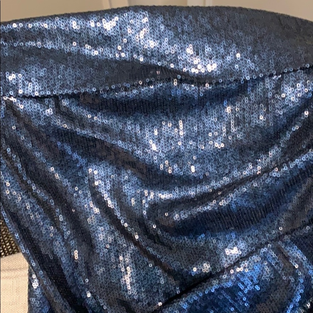 Exquisite Royal blue sequined tube evening wear